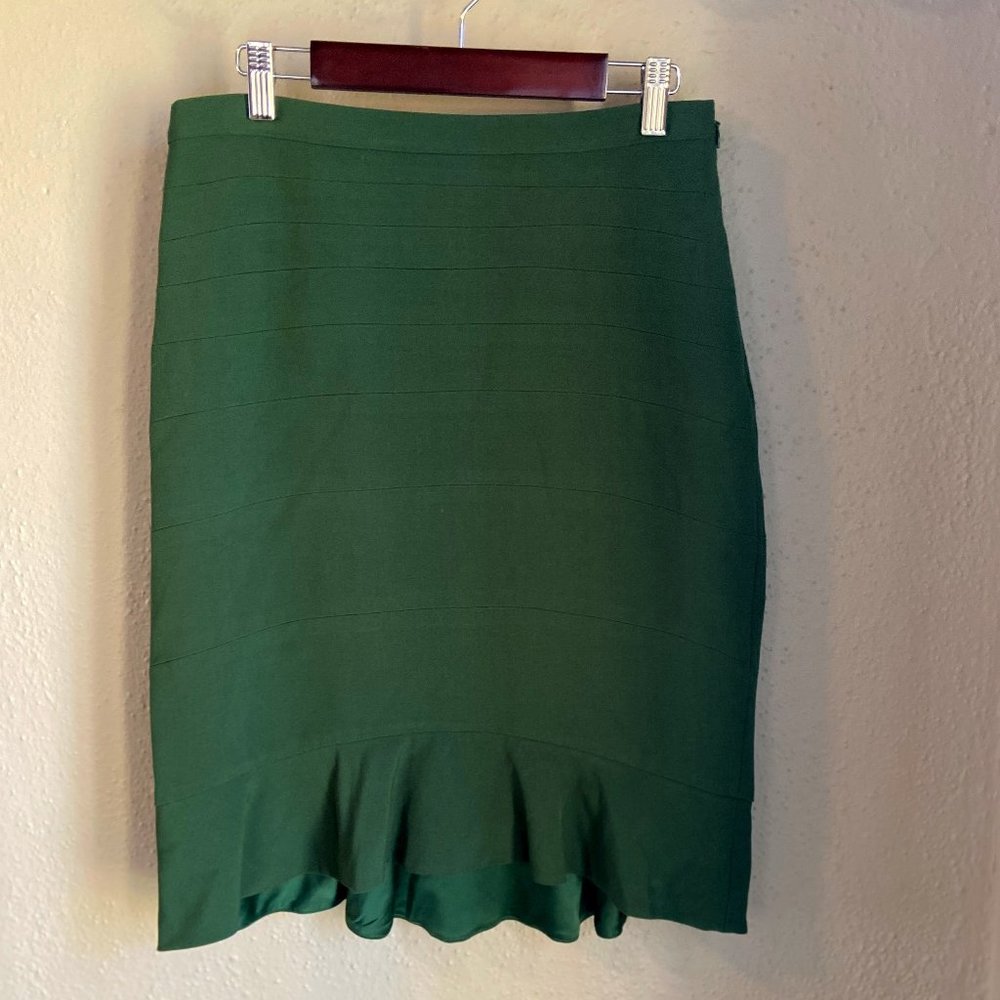 Anthropologie HD In Paris Emerald Green Pencil/Tulip Skirt - Size 8